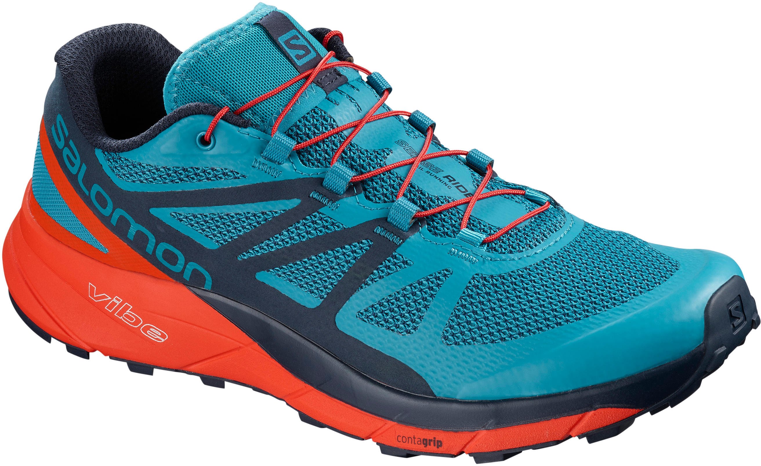 Trail shoes Salomon SENSE RIDE Fjord Blue/CHERRY TO/Nav