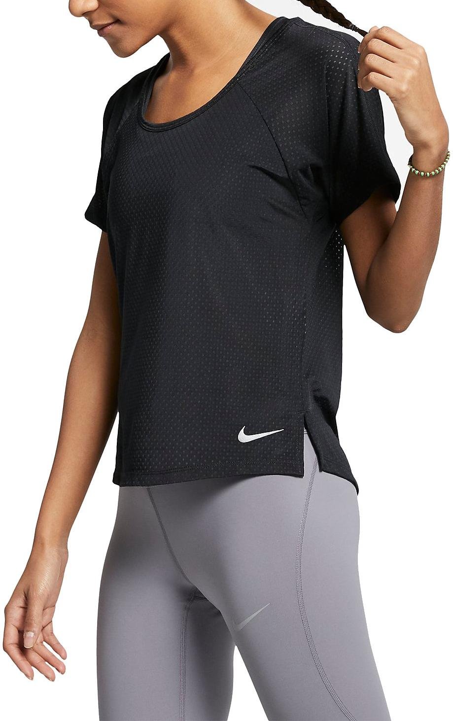 Dámské běžecké tričko s krátkým rukávem Nike Breathe Miler