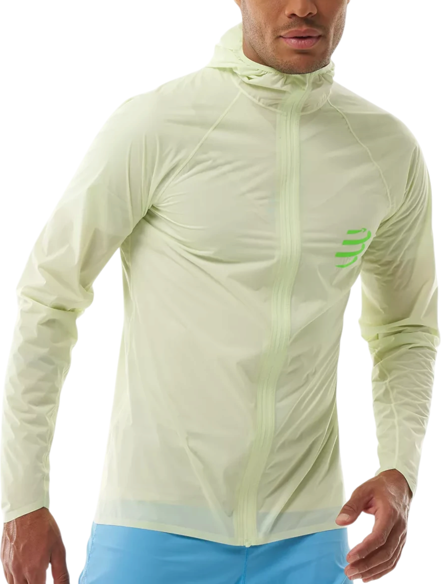 Compressport Hurricane Waterproof Hoodie, S, Geel