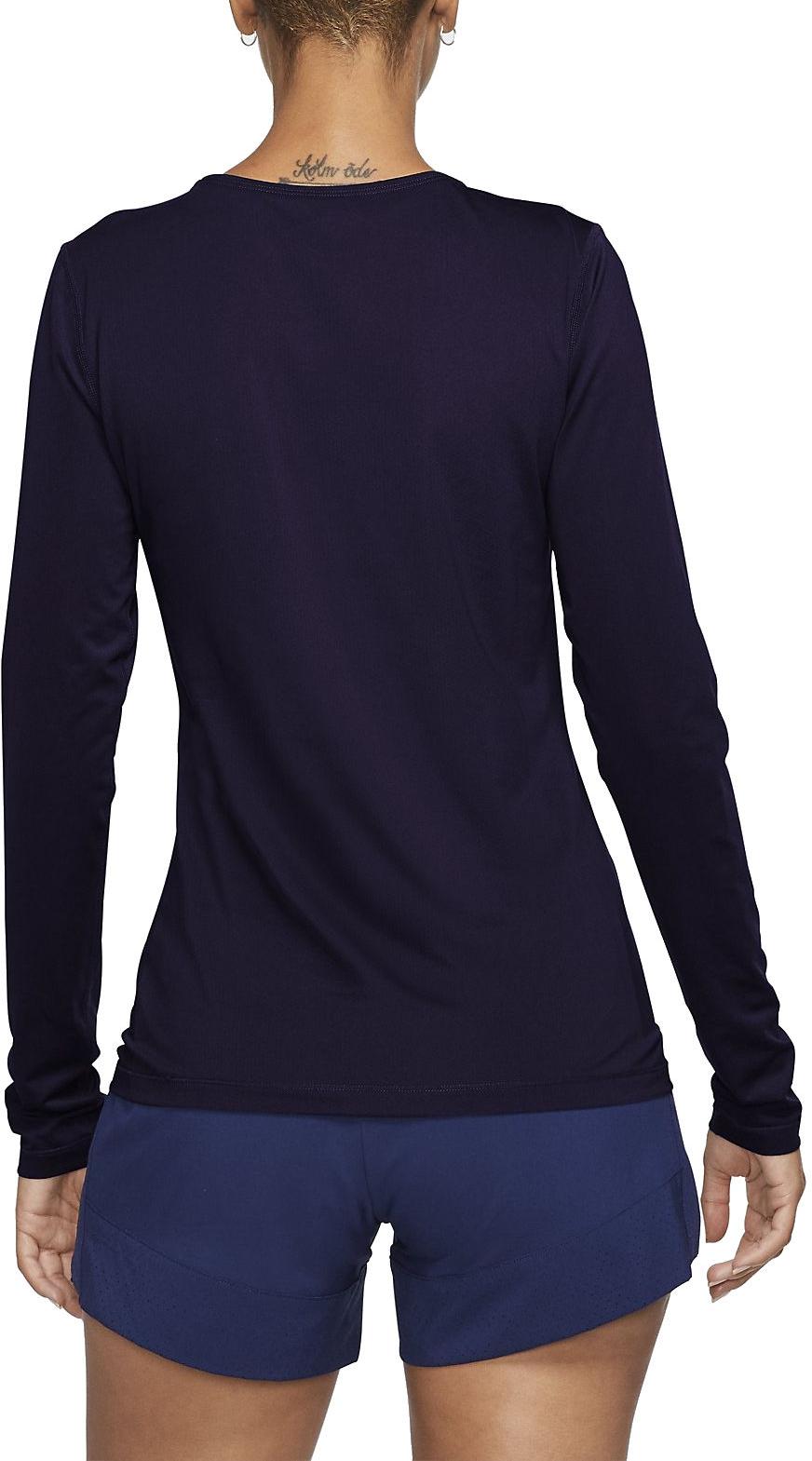 Long-sleeve T-shirt Nike W NP TOP LS ALL OVER MESH