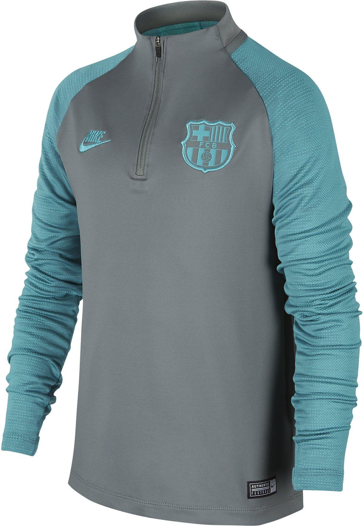 Dětské fotbalové tréninkové tričko s dlouhým rukávem Nike FC Barcelona 2019/20