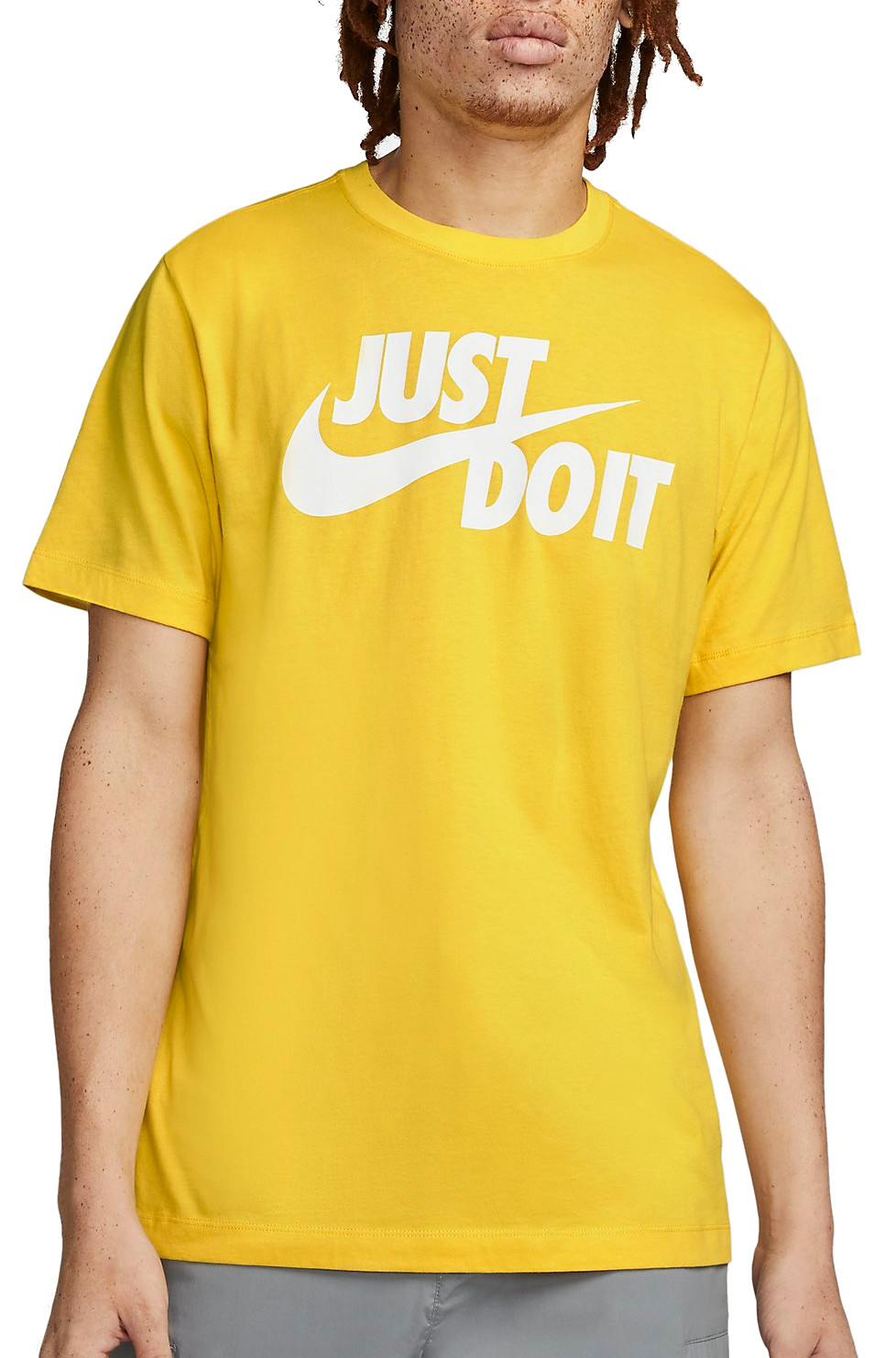 Nike Just Do It Swoosh T-Shirt Gelb Weiss F709 - Top4Fitness.es