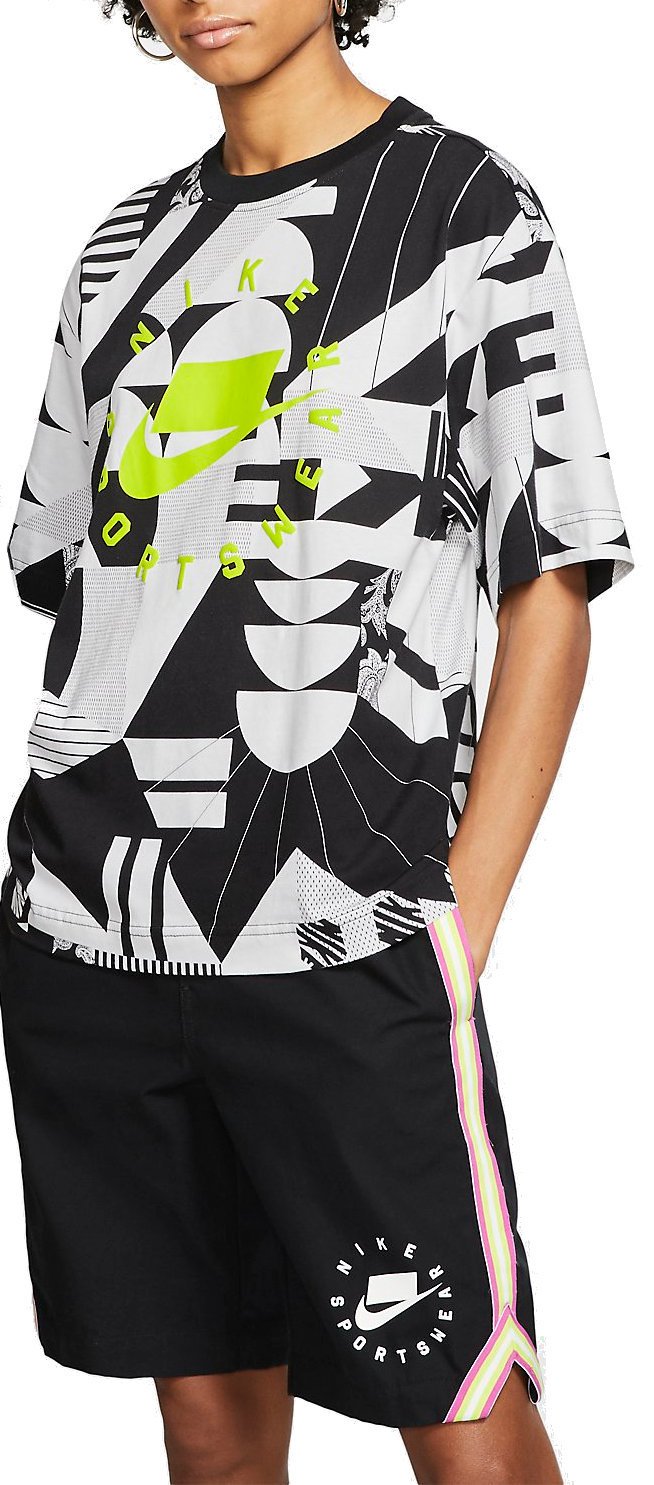 cola bofetada tela T-shirt Nike W NSW NSP TOP SS AOP - Top4Fitness.com