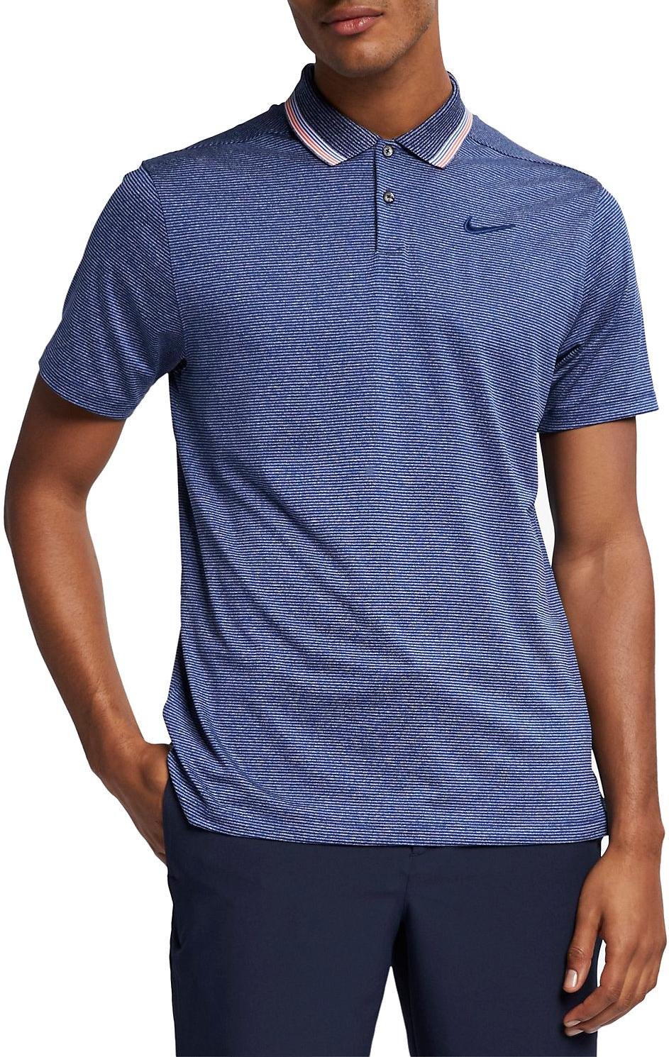 Pánská golfová polokošile s proužky Nike Dri-FIT Vapor