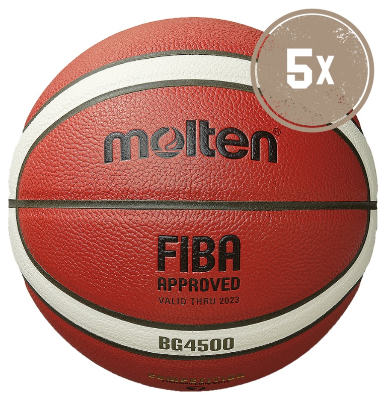 Minge Molten B7G4500-DBB Basketball- 5pack Ballpaket