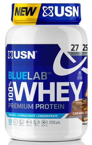 BlueLab 100% Whey Premium Protein čokoláda s karamelem 908g