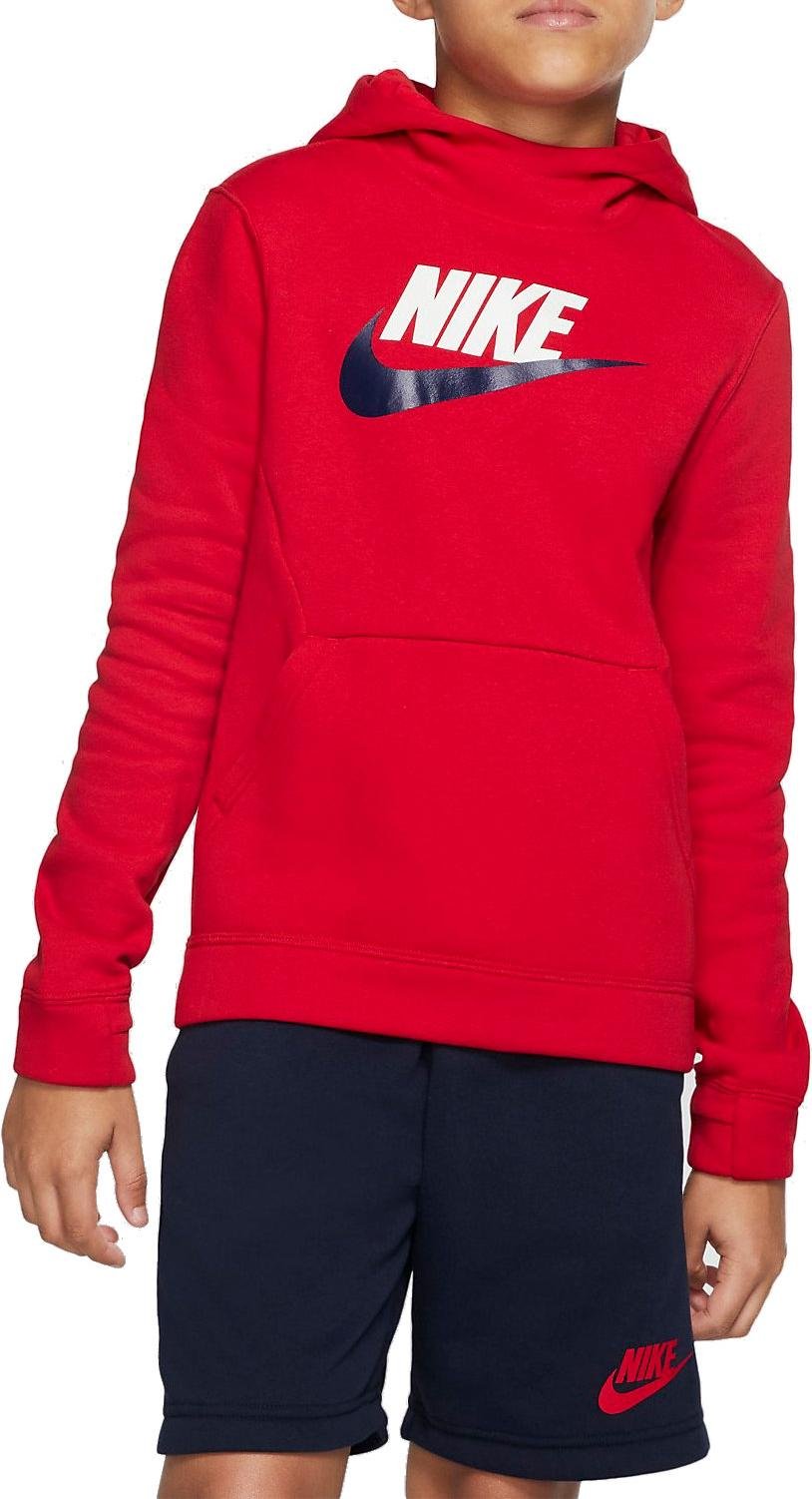 Mikina s kapucňou Nike B NSW PO HOODIE CLUB FLC HBR