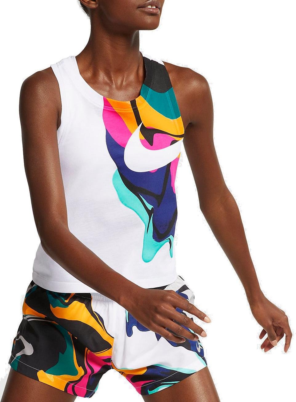 top Nike W NK DRY TANK DB CROP PRINT