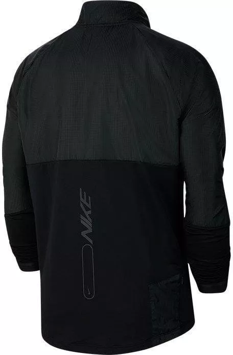 Pánské běžecké tričko s dlouhým rukávem se zipem v poloviční délce Nike