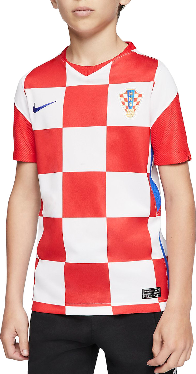 Dětský domácí fotbalový dres s krátkým rukávem Nike Chorvatsko Stadium 2020