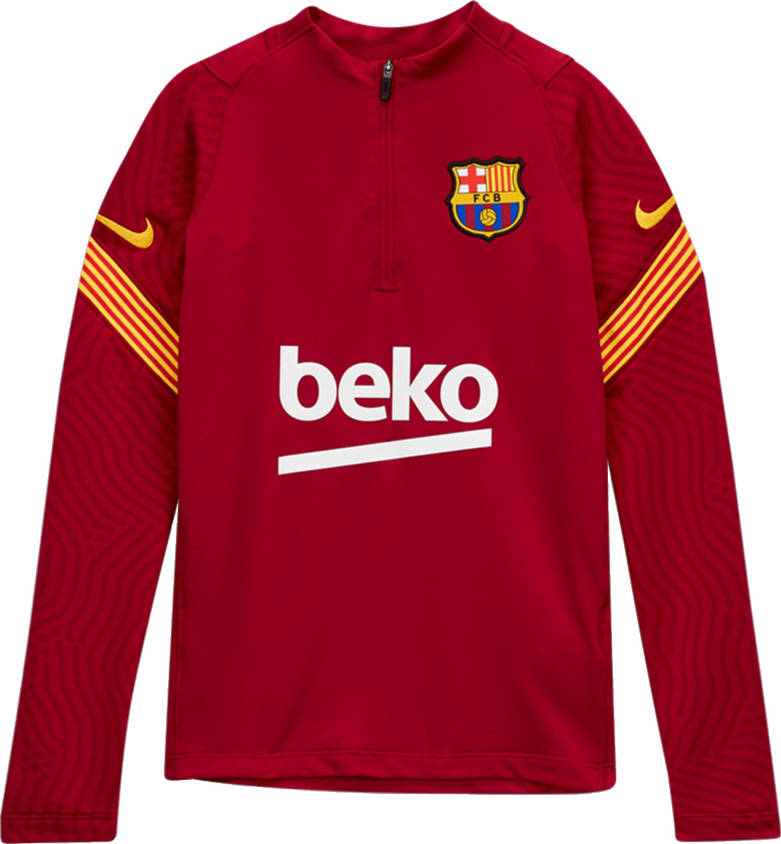 Nike Y NK FC BARCELONA STRIKE DRY 1/4 ZIP TOP Hosszú ujjú póló