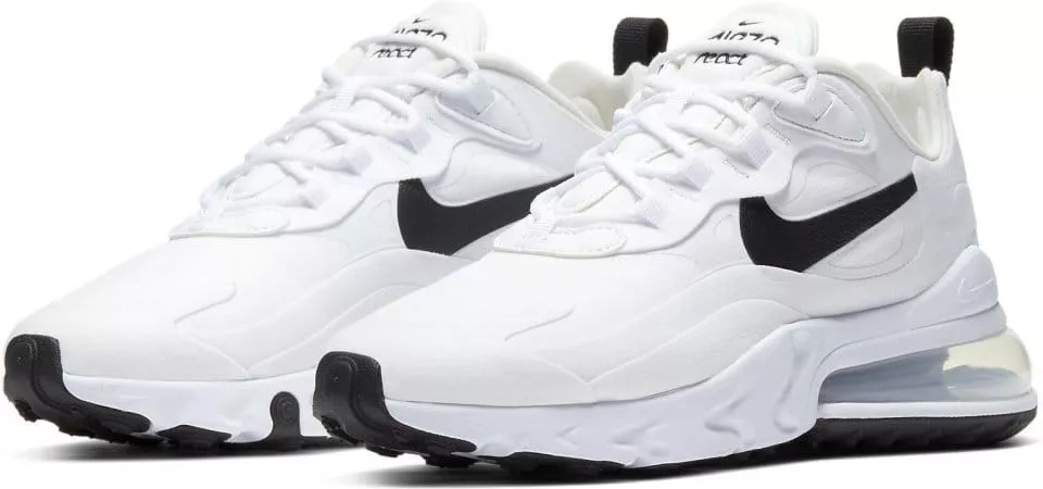 Nike Air Max 270 React white and black trainers