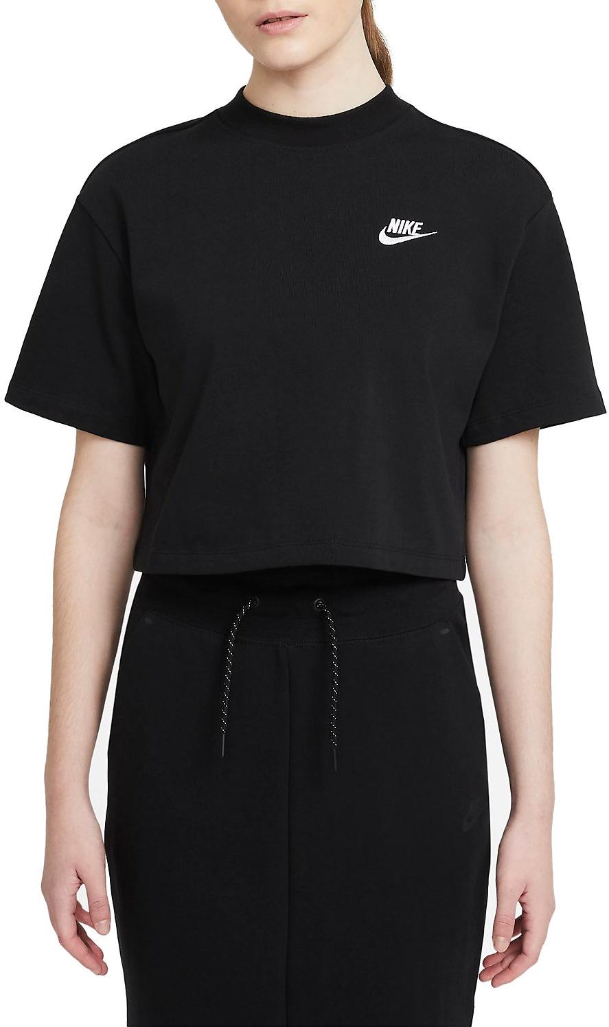 Dámské zkrácené žerzejové tričko s krátkým rukávem Nike Sportswear