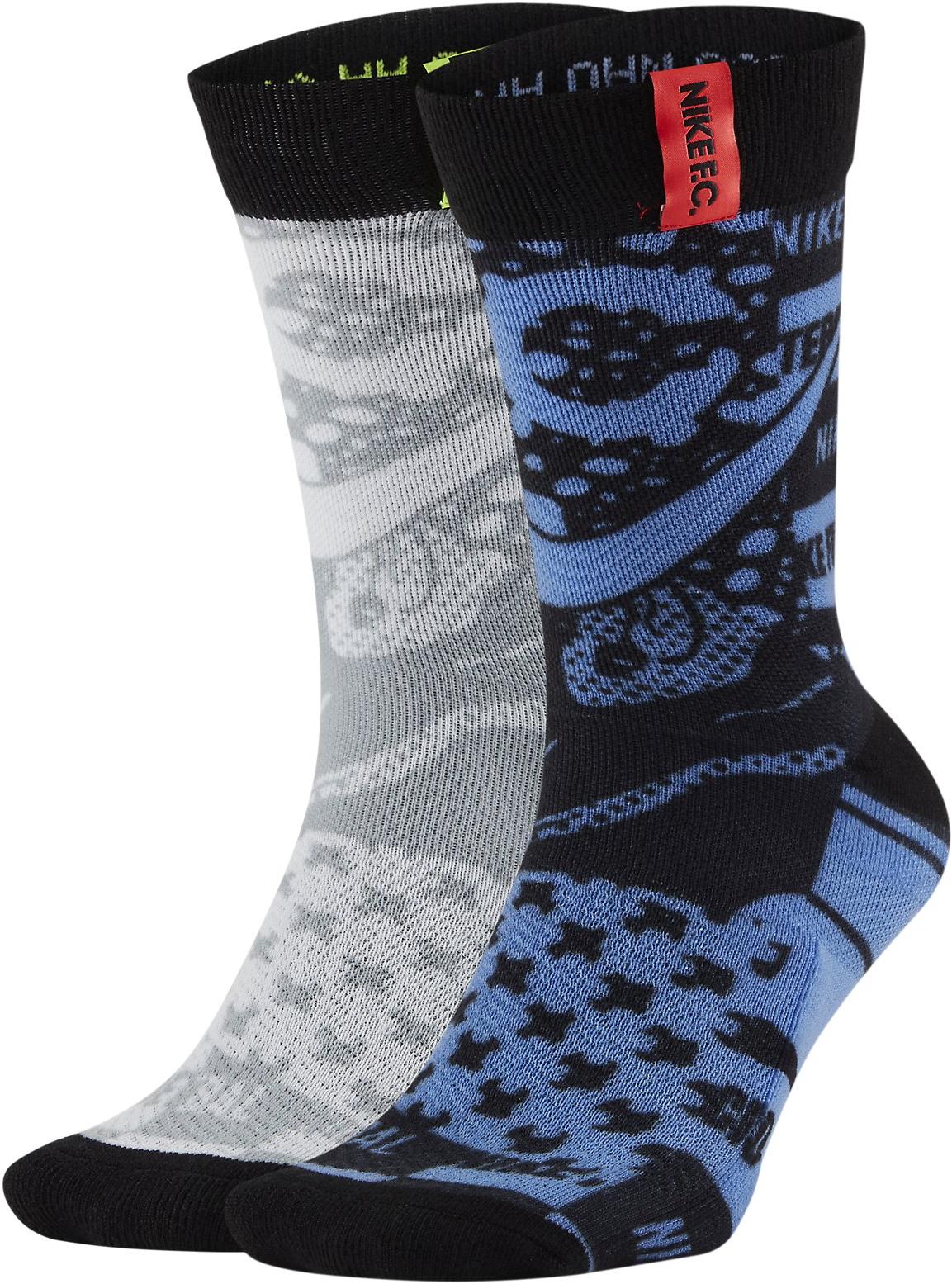 Středně vysoké fotbalové ponožky s grafickým motivem (2 páry) Nike F.C.