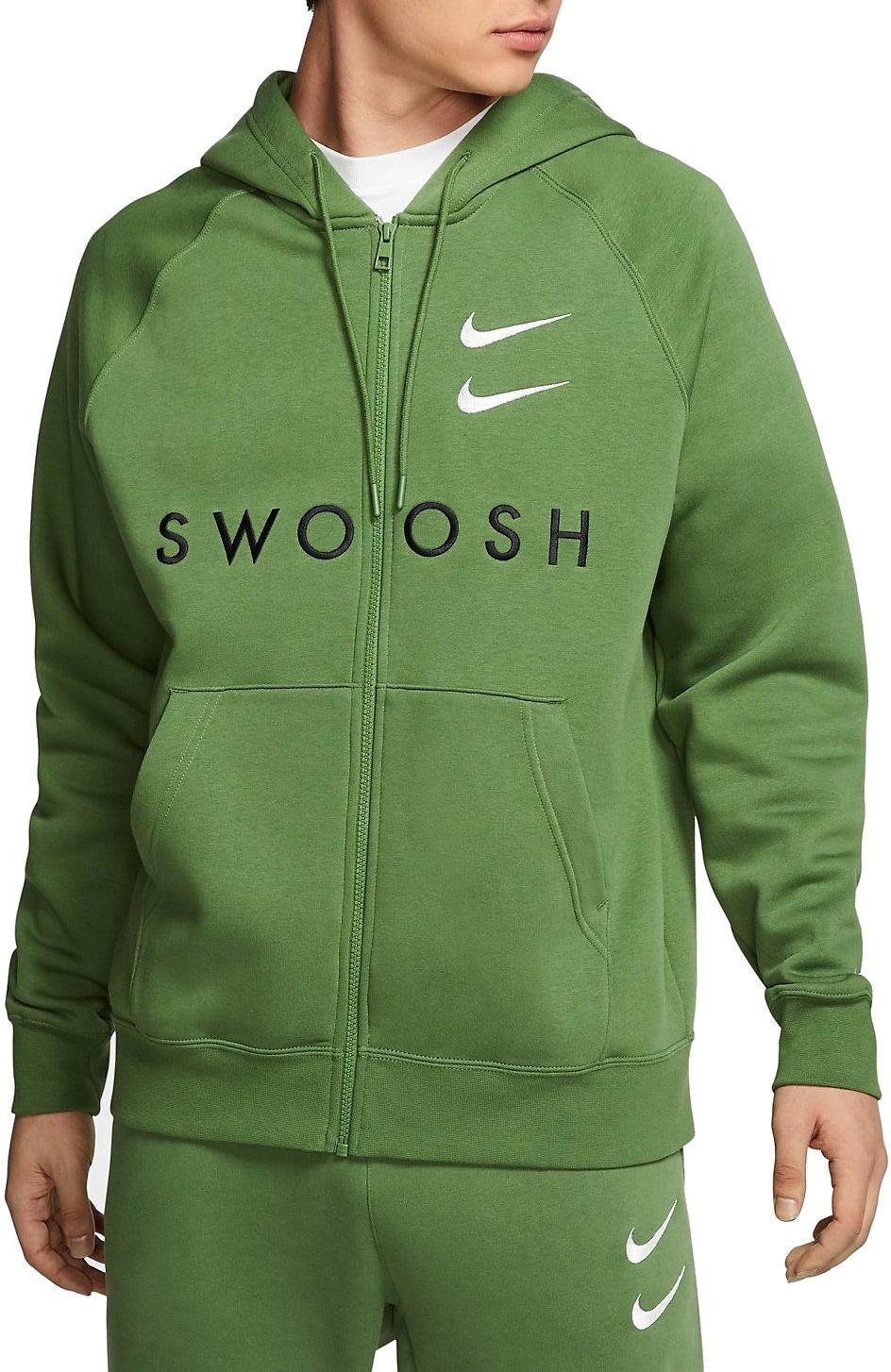 nike swoosh hoodie green