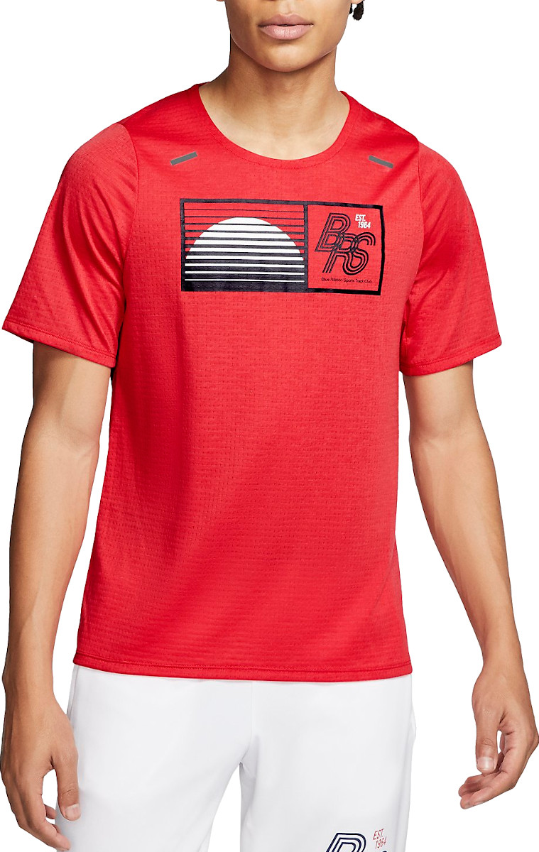 Pánské běžecké tričko s krátkým rukávem Nike Rise 365 Blue Ribbon Sports
