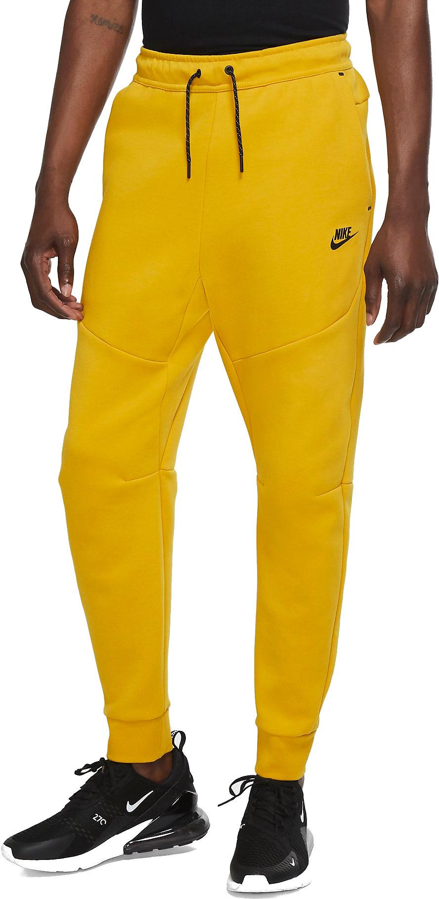 yellow nike tech pants