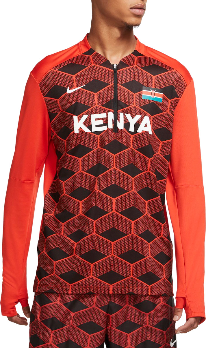 Pánské běžecké tričko s dlouhým rukávem Nike Team Kenya Element