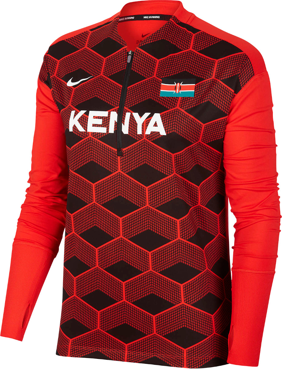 Dámské běžecké tričko s dlouhým rukávem Nike Team Kenya Element