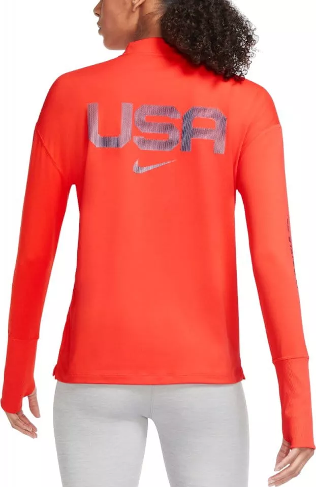 Magliette a maniche lunghe Nike W NK USA ELEMENT TOP HZ