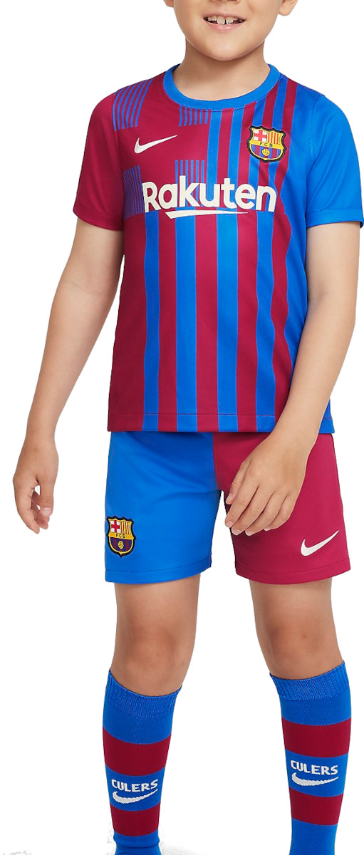 Nike FC Barcelona 2021/22 Home Little Kids Soccer Kit Szett