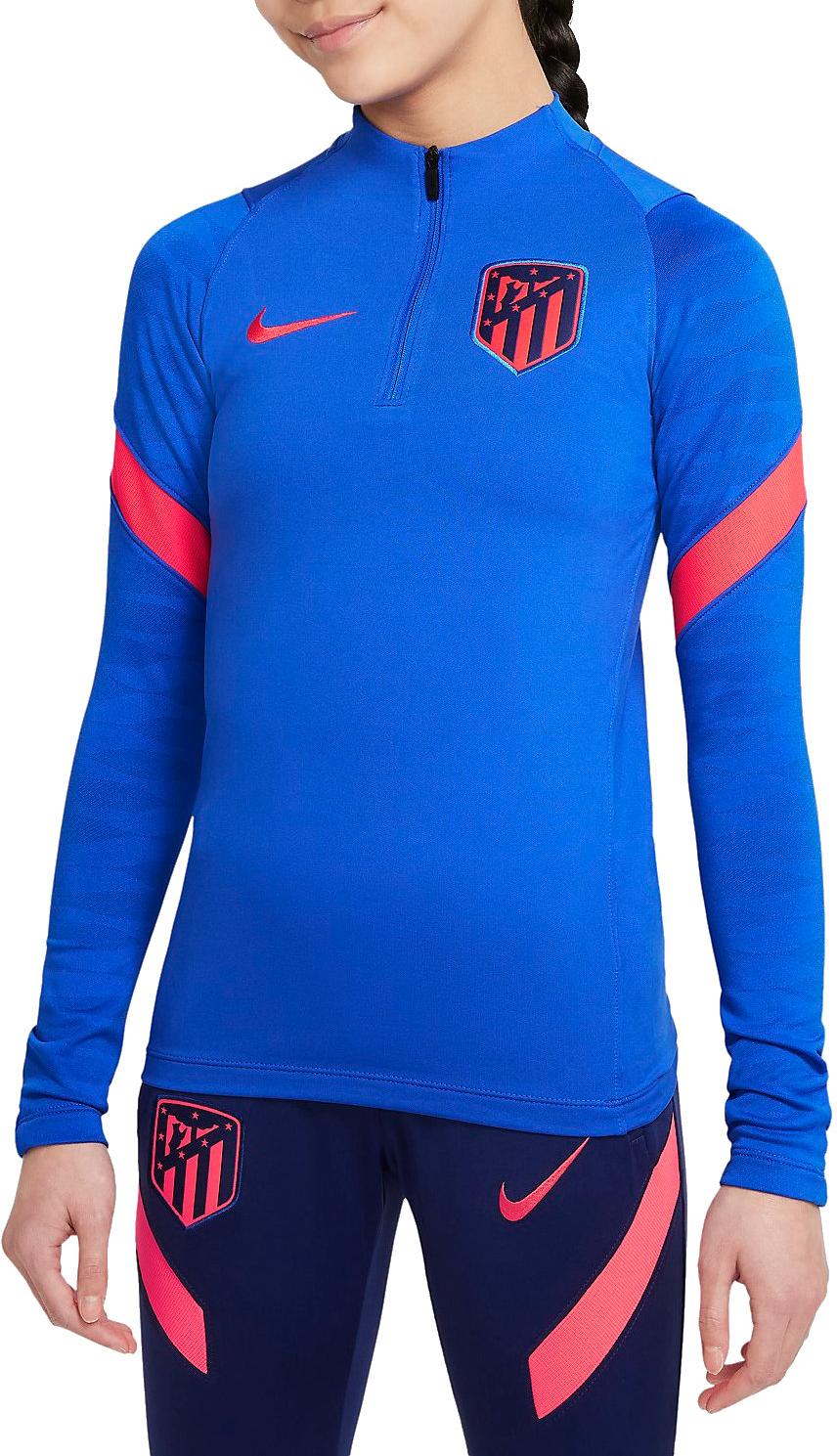 T-Shirt de manga comprida Nike neon Atlético Madrid Strike Big Kids Soccer Drill Top