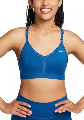 Buy Nike W NK DF INDY V-NECK BRA - White/gray