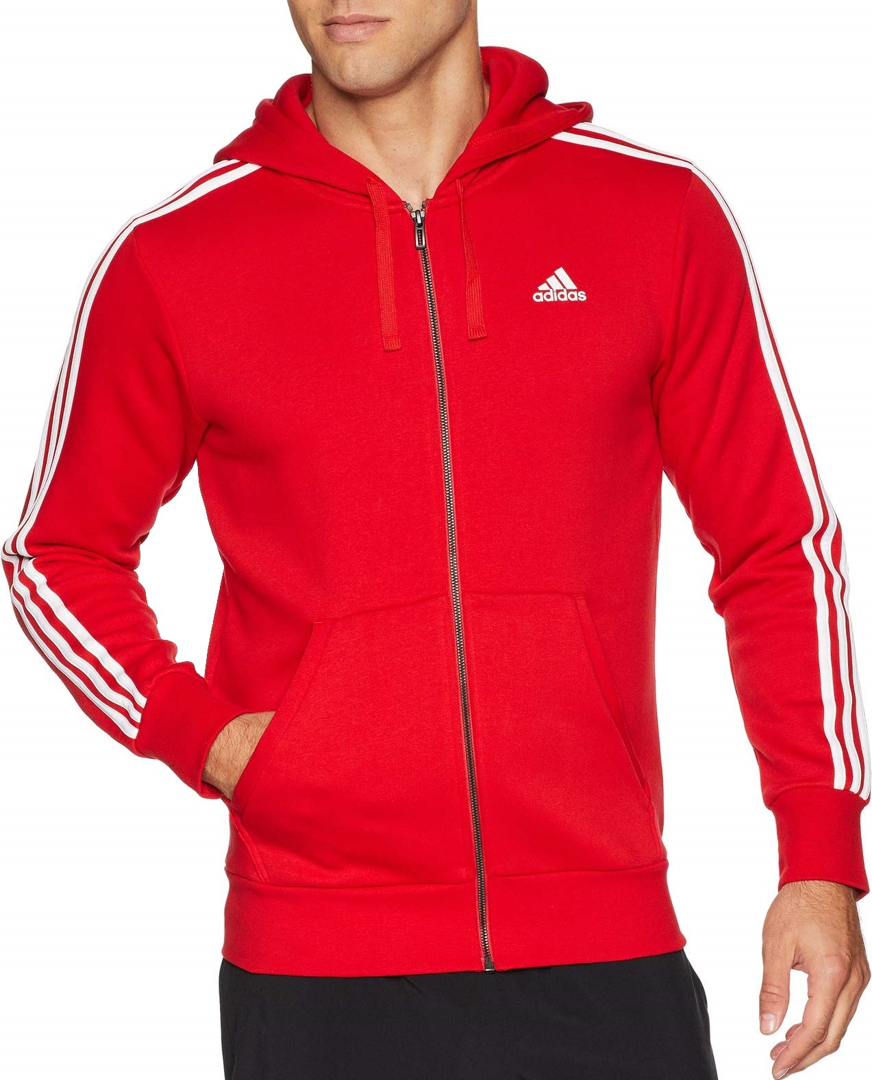 Sweatshirt com capuz adidas Essentials 3-Stripes FZ Brushed