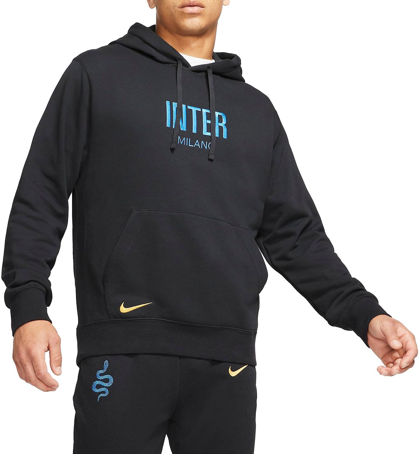 Pánská flísová fotbalová mikina s kapucí Nike Inter Milán
