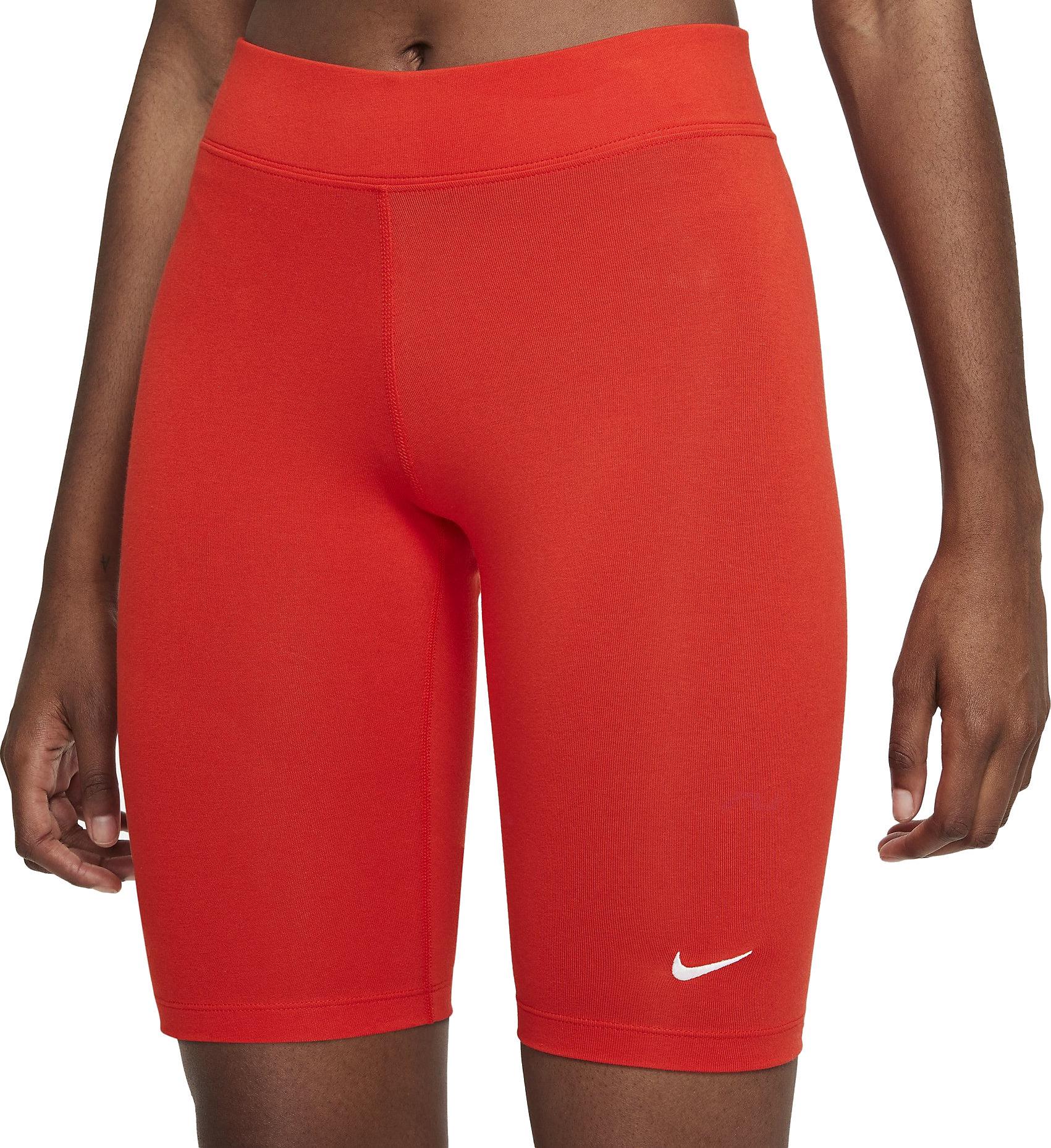 Red biker shorts hot sale nike