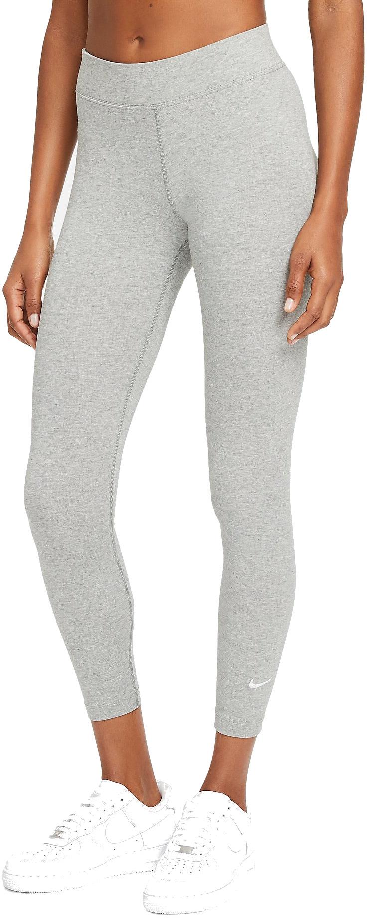 Nike Essential 7/8 Mid-Rise Leggings Dark Grey Heather/White
