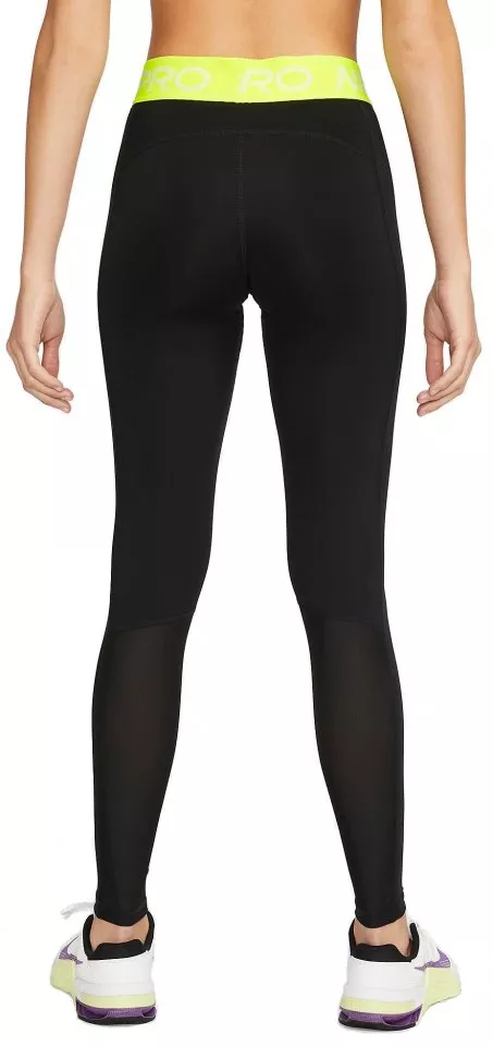 Nike Pro Women s Mid-Rise Mesh-Paneled Leggings 