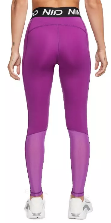 Legginsy Nike Pro Women s Mid-Rise Mesh-Paneled Leggings