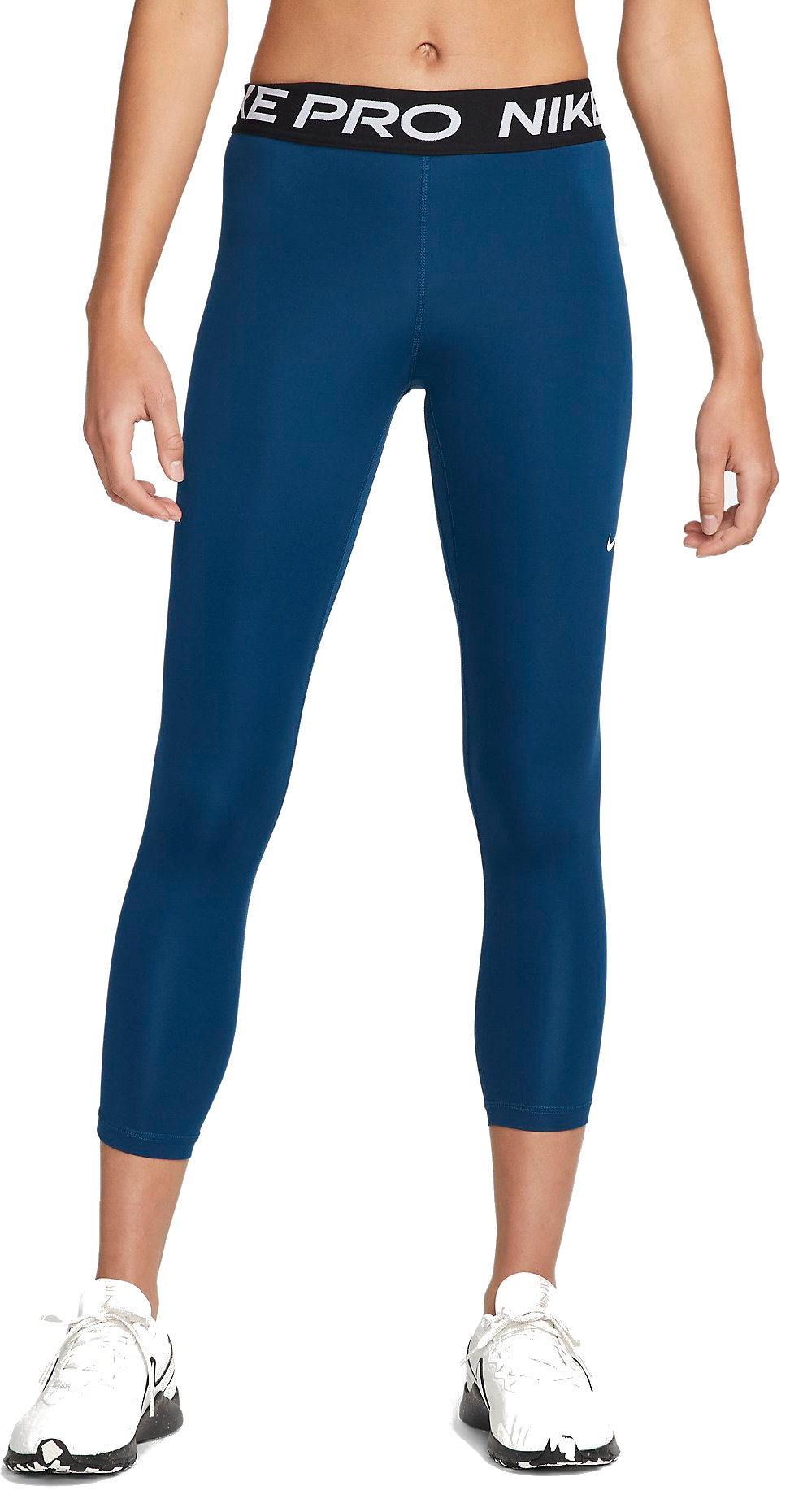 Legginsy Nike Pro 365 Women s Mid-Rise Cropped Mesh Panel Leggings