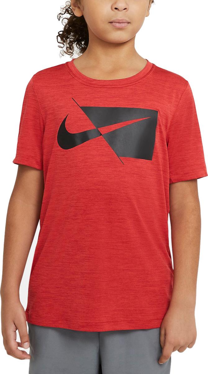 Tričko Nike HBR T-Shirt Kids Rot Schwarz F657