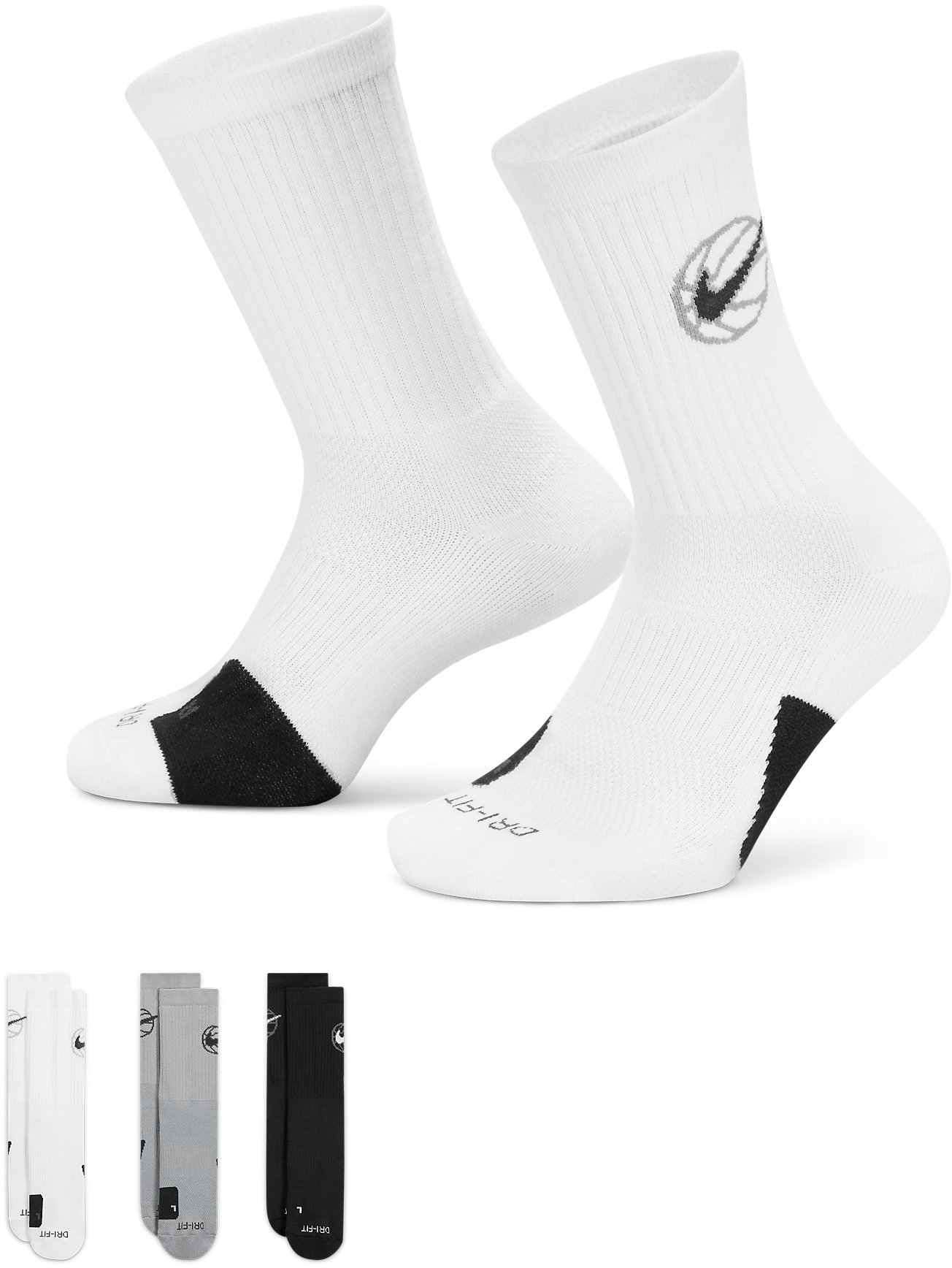 Unisex basketbalové ponožky (3 páry) Nike Everyday Crew