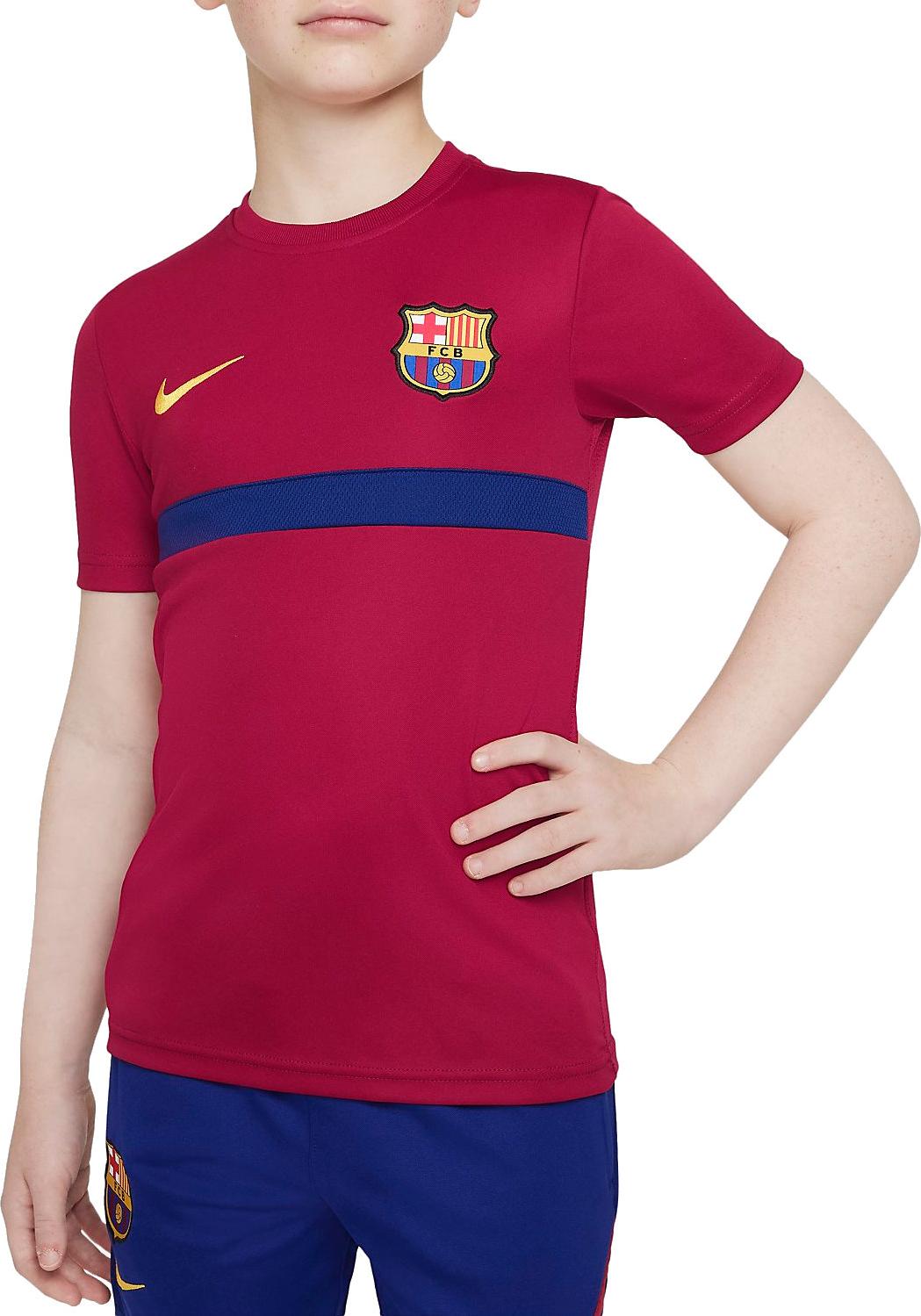 Dětské fotbalové triko s krátkým rukávem Nike Dri-FIT FC Barcelona Academy