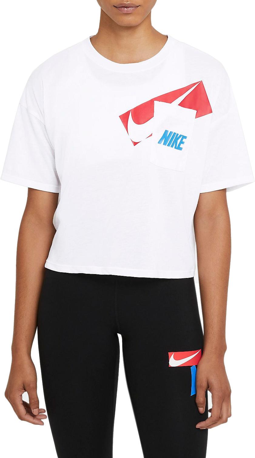 Zkrácený dámský tréninkový top s krátkým rukávem Nike Dri-FIT