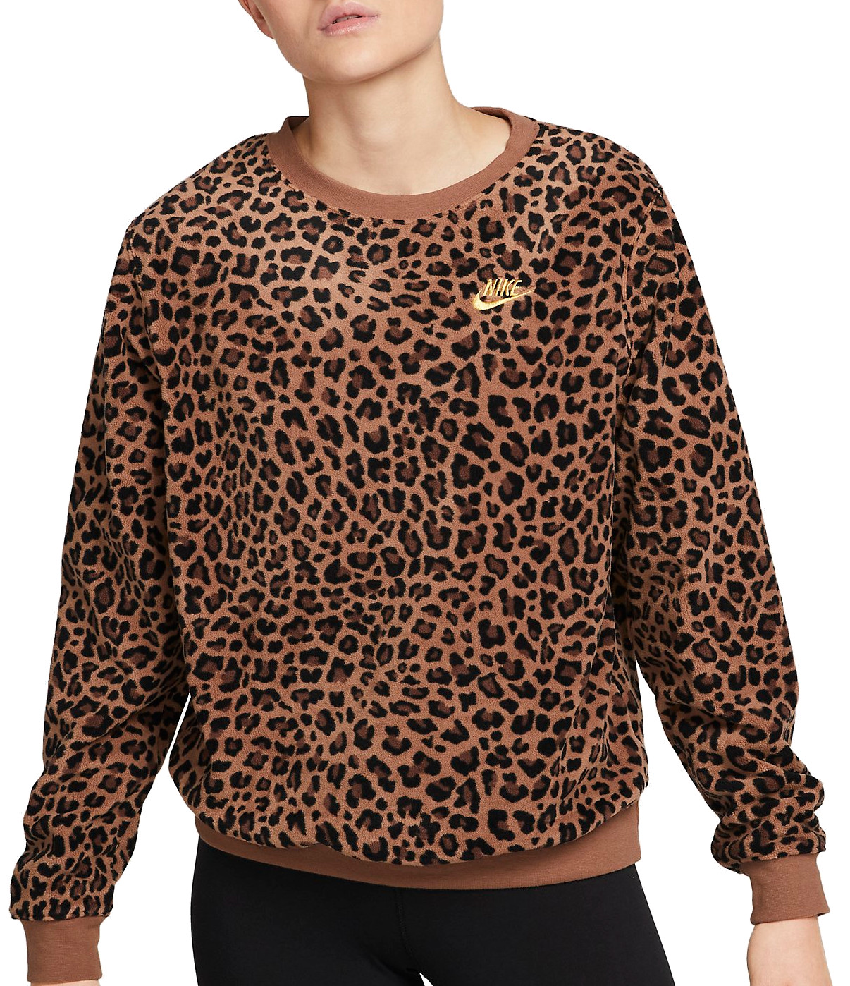 Nike womens leopard outlet print sweatshirt