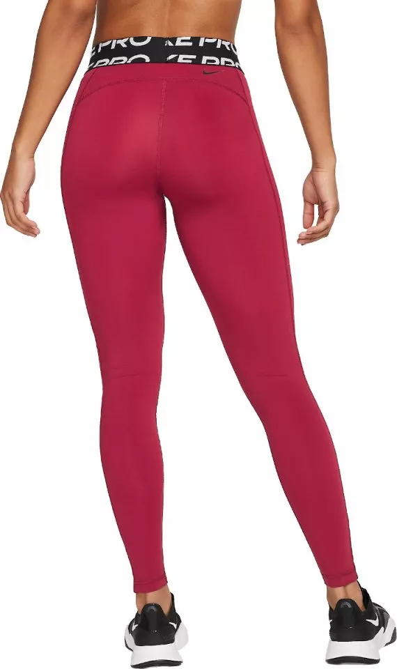 Nike Womens All Over Print Shine Leggings CJ4061-677 Team Red/Gold-Size 