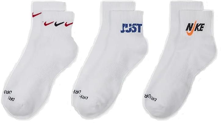 Socken Nike Everyday Plus Ankle 3 Pack Socks
