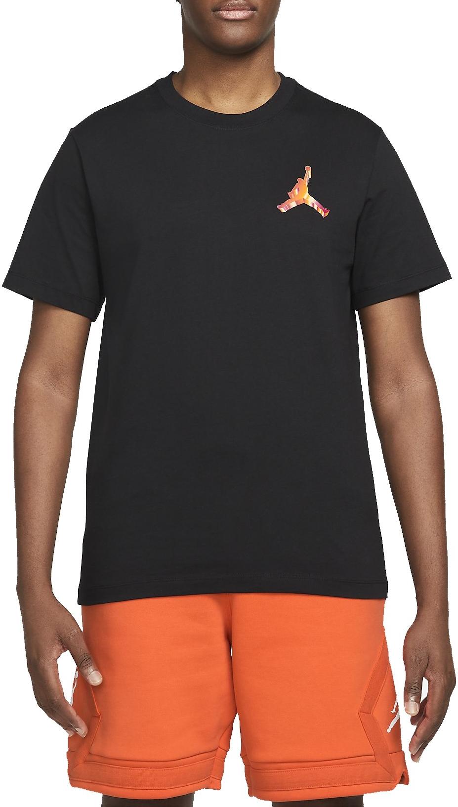 Jordan Jumpman 3D T-Shirt Black Orange Rövid ujjú póló