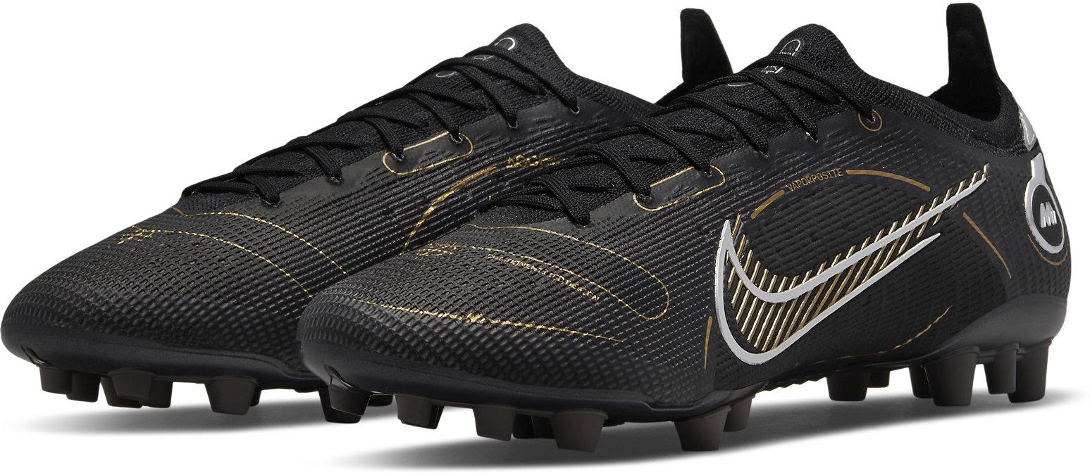 Бутсы Nike Mercurial Vapor 14 Elite AG-PRO Shadow - Black/Metallic  Gold/Metallic Silver Dj2833-007