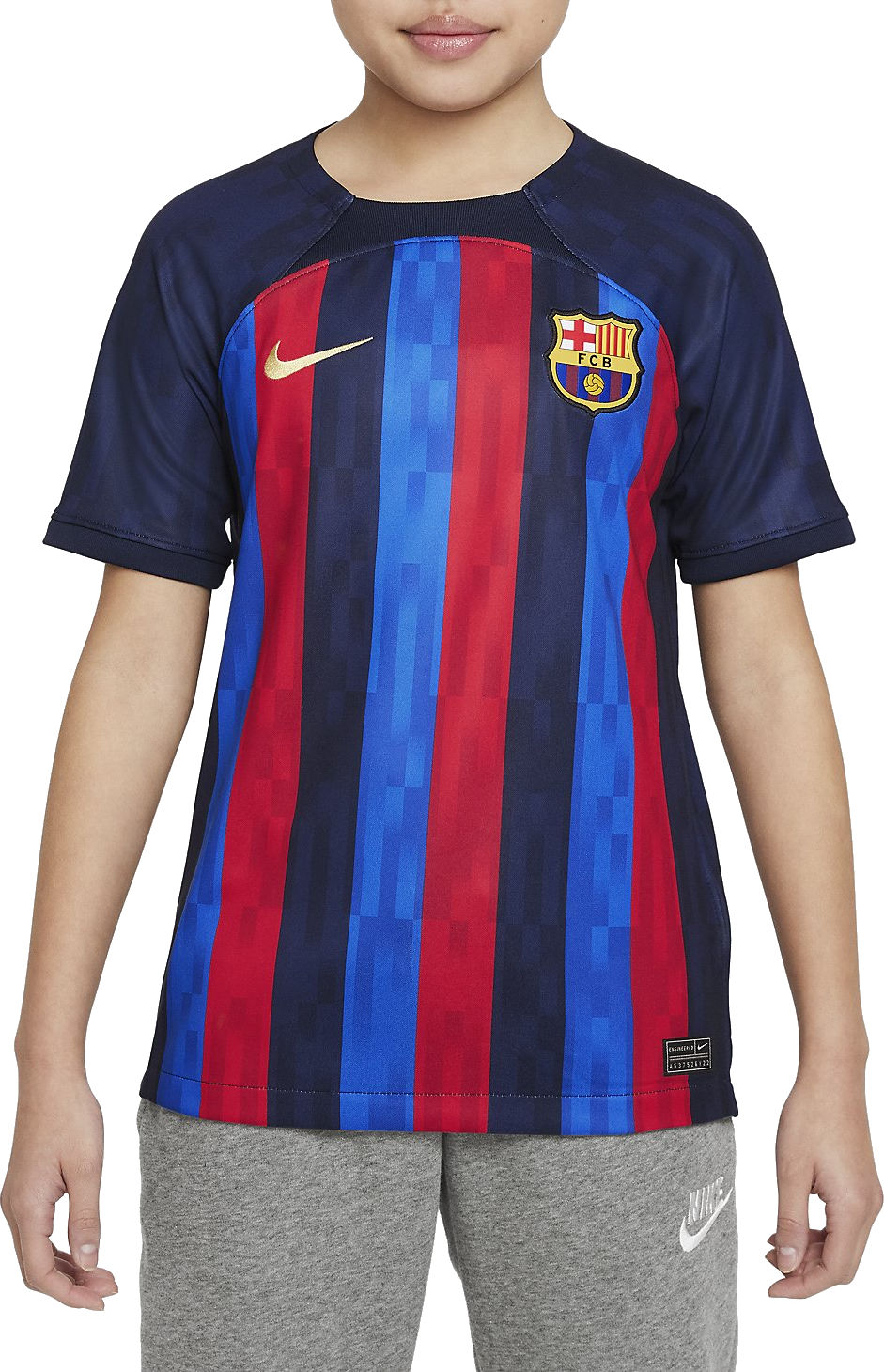 Dres Nike FCB Y NK DF STAD JSY SS HM 2022/23