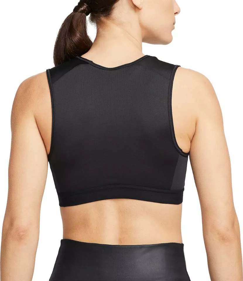 Nike Sport BH Swoosh Bra Crop Top Tank Fitness Unterwäsche grau