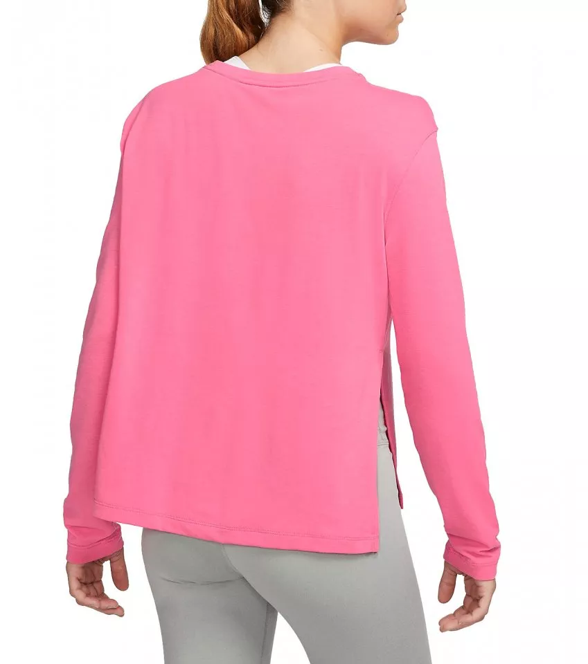 Nike Yoga Dri Fit Long Sleeve T-Shirt Pink