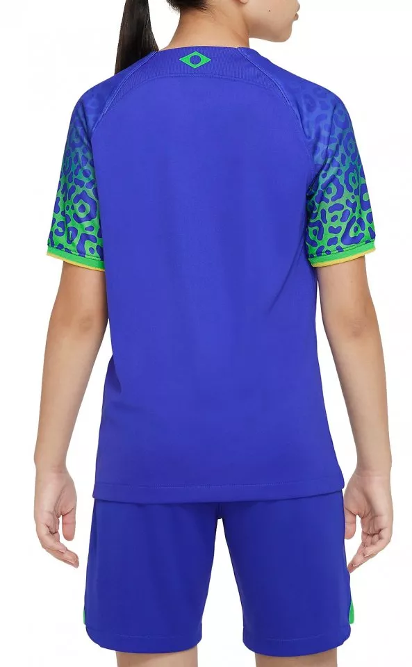 Dětský hostující dres s krátkým rukávem Nike Brazílie Stadium 2022/23