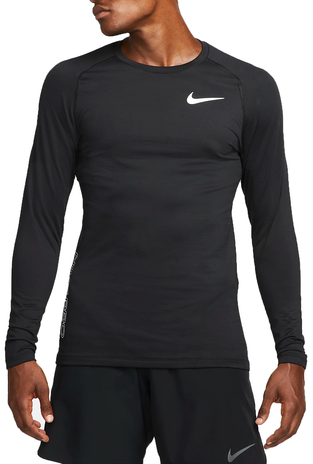 Tričko s dlhým rukávom Nike Pro Warm Sweatshirt Schwarz F010