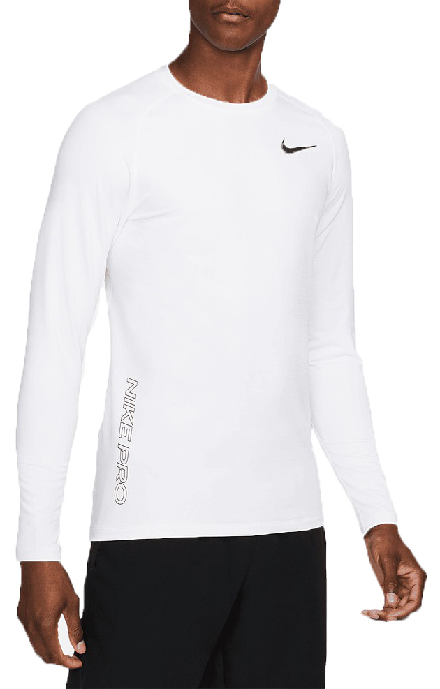 Tricou cu maneca lunga Nike Pro Warm Sweatshirt Weiss F100