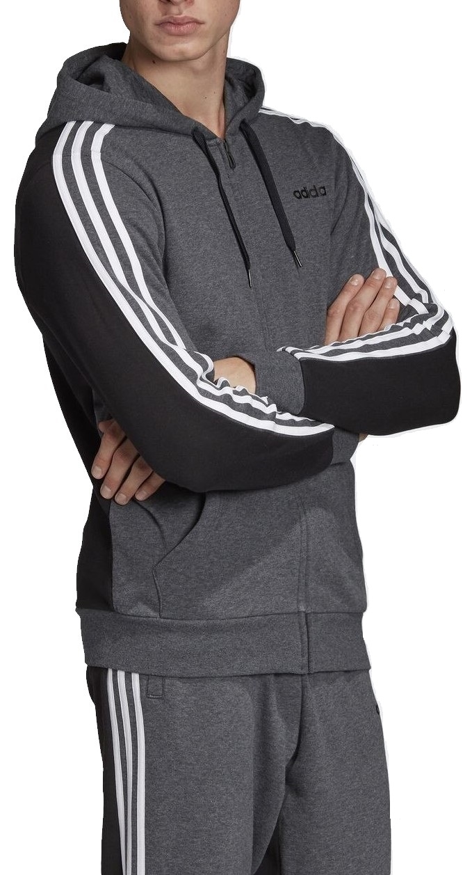Sweatshirt met capuchon adidas Sportswear Essentials 3S Colorblock FZ FT